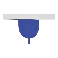 WOH Herren G-String - Sexy Fun, Basic Slip, Logo, Baumwoll-Stretch, einfarbig Blau M