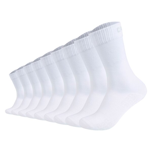 CAMP DAVID Herren Socken, 9er Pack - Action-Mesh Socks 9P, Logo, Baumwoll-Mix Weiß 39-42