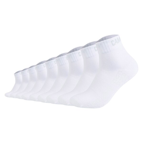 CAMP DAVID Herren Quartersocken, 9er Pack - Action-Mesh Cotton Quarter 9P, Logo Weiß 39-42