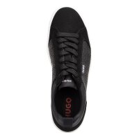 HUGO mens trainers - Morrie Tenn mfnylg, trainers, laces, all-over logo Black EU 43 (UK 9)