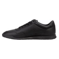 BOSS mens trainers – Nitan ltpf, low-top sneaker, trainer, real leather, logo Black EUR 41 (UK 7)