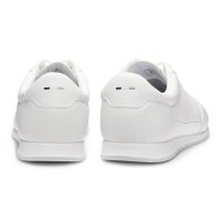 BOSS mens trainers – Nitan ltpf, low-top sneaker, trainer, real leather, logo White EUR 41 (UK 7)