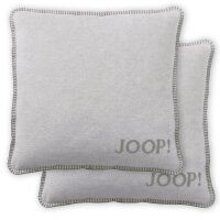 JOOP! cushion cover, 2-pack - UDF Doubleface, 50x50 cm, logo Light grey/green 50x50