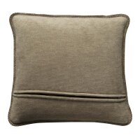JOOP! cushion cover - MDF Melange Doubleface, logo Natural 50x50cm