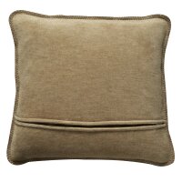 JOOP! cushion cover - MDF Melange Doubleface, logo Brown 50x50cm