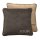 JOOP! cushion cover - MDF Melange Doubleface, logo Brown 50x50cm