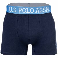 U.S. POLO ASSN. mens boxer shorts, 5-pack - trunks, logo, stretch cotton Blue M (Medium)