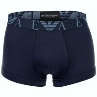 EMPORIO ARMANI Herren Trunks, 3er Pack - BOLD MONOGRAM, Shorts, Stretch Cotton Blau2 S