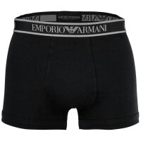 EMPORIO ARMANI Herren Trunks, 3er Pack - CORE LOGOBAND, Shorts, Stretch Cotton Schwarz2 M