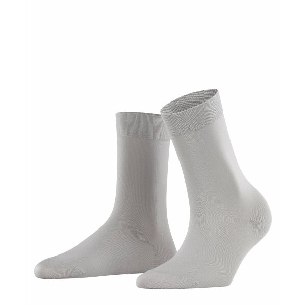 FALKE Damen Socken - Cotton Touch, Kurzsocken, Knit Casual, Baumwolle, einfarbig Silber (3290) 35-38 (UK 2.5-5)