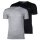 EMPORIO ARMANI Herren T-Shirt, 2er Pack - ENDURANCE, Rundhals, Regular Fit, Stretch Cotton Schwarz/Grau S
