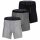 UNDER ARMOUR Herren Boxershorts, 3er Pack - Performance Tech Boxer Briefs Solid 6 in, Stretch, einfarbig Schwarz/Grau 4XL