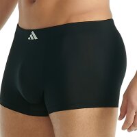 adidas men boxer shorts, 3-pack - Active Micro Tech, trunks, logo, single-coloured Black M (Medium)