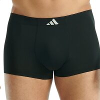 adidas men boxer shorts, 3-pack - Active Micro Tech, trunks, logo, single-coloured Black S (Small)
