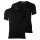 EMPORIO ARMANI Mens T-shirt, 2-pack - PURE COTTON, short sleeve, round neck, logo Black M (Medium)