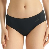 adidas Damen Slips, 3er Pack - Sport Active Seamless, Hipster, Unterwäsche, Logo, einfarbig Schwarz S