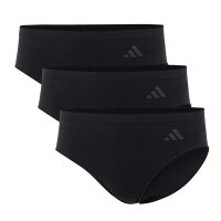 adidas women briefs, 3-pack - Sport Active Seamless, hipster, underwear, logo, solid colour Black S (Small)