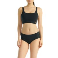 adidas Damen Slips, 3er Pack - Sport Active Light Flex, Hipster, Unterwäsche, Logo, einfarbig Schwarz S