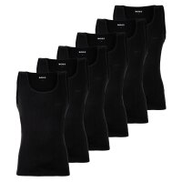 BOSS Herren Unterhemden, 6er Pack, gerippt - Tank Top RibClassic, Rundhals, Baumwolle Schwarz S