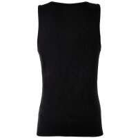 BOSS mens vests, 6-pack, ribbed - Tank Top RibClassic, round neck, cotton Black S (Small)