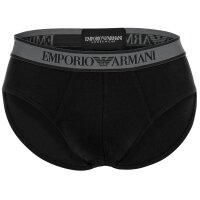 EMPORIO ARMANI Herren Slips, 3er Pack - CORE LOGOBAND, Briefs, Stretch Cotton Schwarz M