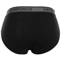 EMPORIO ARMANI Herren Slips, 3er Pack - CORE LOGOBAND, Briefs, Stretch Cotton Schwarz M