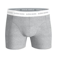 BJÖRN BORG Herren Boxershorts, 12er Pack - Cotton Stretch Trunks, Logo, Baumwolle Schwarz/Grau/Blau XXL