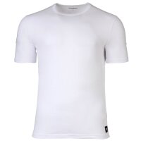EMPORIO ARMANI mens T-shirt, 2-pack - ESSENTIAL LOGOLABEL, round neck, regular fit, stretch cotton Black/White M (Medium)