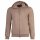 EMPORIO ARMANI Mens hooded sweat jacket - BASIC TERRY, Cotton blend Beige M (Medium)