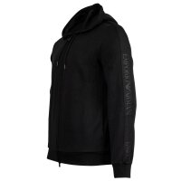 EMPORIO ARMANI Mens hooded sweat jacket - BASIC TERRY, Cotton blend Black 2XL (XX-Large)