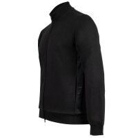 EMPORIO ARMANI Herren Sweatjacke mit Stehkragen - BASIC TERRY, Zipper, Cotton-Mix Schwarz L