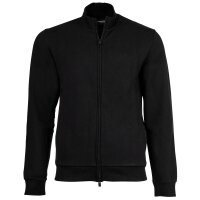 EMPORIO ARMANI Herren Sweatjacke mit Stehkragen - BASIC TERRY, Zipper, Cotton-Mix Schwarz M