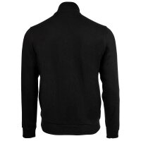 EMPORIO ARMANI Herren Sweatjacke mit Stehkragen - BASIC TERRY, Zipper, Cotton-Mix Schwarz XL