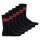 HUGO Herren Socken, 6er Pack - QS Rib Label CC, gerippt, Logo, Baumwollmischung Schwarz 39-42