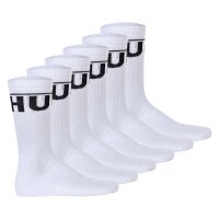 HUGO mens socks, 6-pack - QS Iconic CC, ribbed, logo, cotton blend