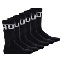 HUGO mens socks, 6-pack - QS Iconic CC, ribbed, logo, cotton blend