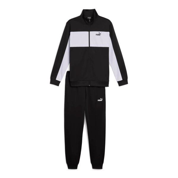 PUMA Herren Tracksuit - Poly Colorblock Suit,Jogginanzug, Polyester Schwarz L