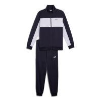 PUMA Men Tracksuit - Poly Colorblock Suit, Jogging Suit, Polyester Dark blue M (Medium)