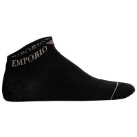 EMPORIO ARMANI Herren Sneakersocken, 6er Pack - EXTENDED LOGO, Multipack, Logo Schwarz 44-47