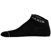 EMPORIO ARMANI Herren Sneakersocken, 6er Pack - EXTENDED LOGO, Multipack, Logo Schwarz 44-47