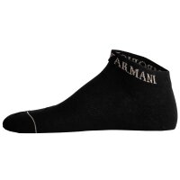 EMPORIO ARMANI mens sneaker socks, 6-pack - EXTENDED LOGO, multipack, logo Black 44-47