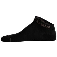 EMPORIO ARMANI mens sneaker socks, 6-pack - EXTENDED LOGO, multipack, logo Black 44-47