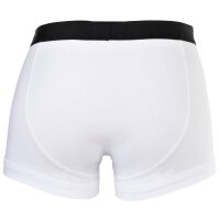 EMPORIO ARMANI Herren Trunks, 3er Pack - ESSENTIAL LOGOLABEL, Shorts, Stretch Cotton Schwarz/Rot/Weiß M