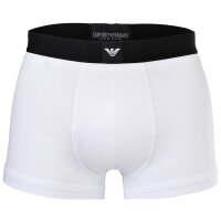 EMPORIO ARMANI Mens Trunks, 3-Pack - ESSENTIAL LOGOLABEL, Shorts, Stretch Cotton Black/Red/White M (Medium)