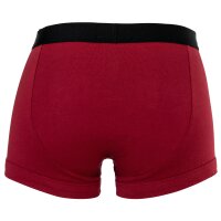 EMPORIO ARMANI Mens Trunks, 3-Pack - ESSENTIAL LOGOLABEL, Shorts, Stretch Cotton Black/Red/White M (Medium)