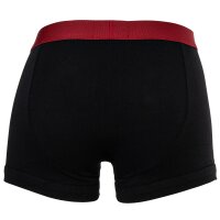 EMPORIO ARMANI Mens Trunks, 3-Pack - ESSENTIAL LOGOLABEL, Shorts, Stretch Cotton Black/Red/White S (Small)