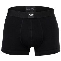 EMPORIO ARMANI Herren Trunks, 3er Pack - ESSENTIAL LOGOLABEL, Shorts, Stretch Cotton Schwarz S