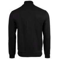 EMPORIO ARMANI mens leisure suit with zip-jacket - BASIC TERRY, full zip tracksuit, cotton-blend Black L (Large)