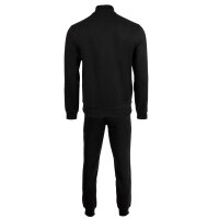 EMPORIO ARMANI mens leisure suit with zip-jacket - BASIC TERRY, full zip tracksuit, cotton-blend Black XL (X-Large)