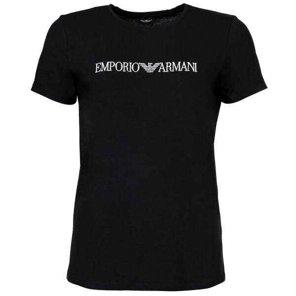 EMPORIO ARMANI Damen T-Shirt - EVERYDAY COTTON, Rundhals, Regular Fit Schwarz2 S